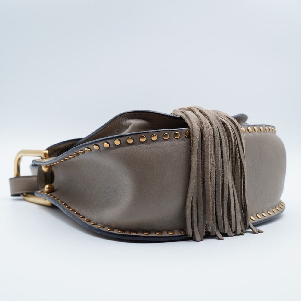 Chloe Grey Hudson Whipstitch Leather Shoulder Bag - Picture 4 of 8